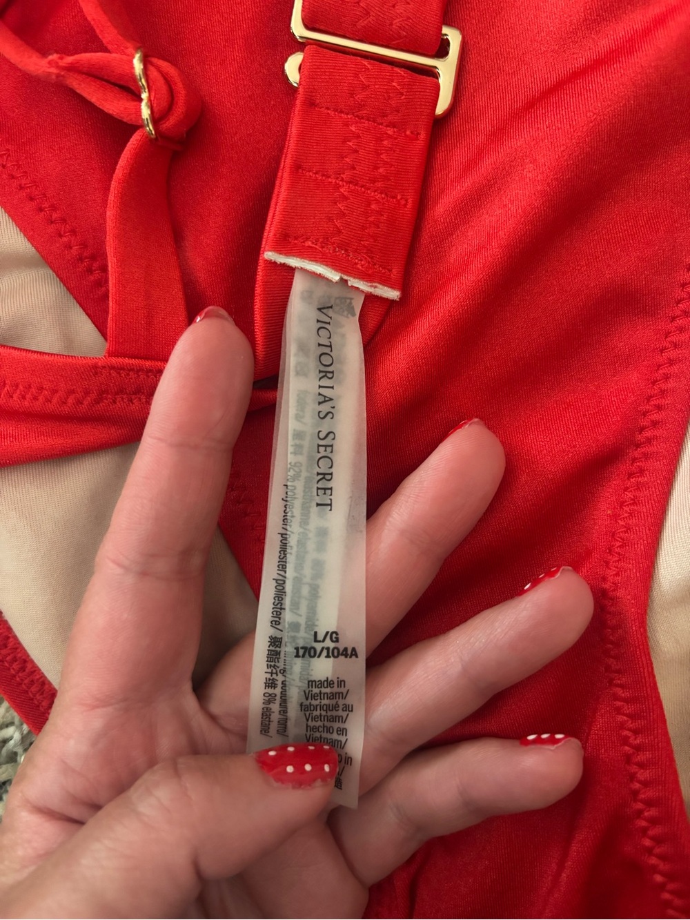 Victoria's Secret Red Logo-Trim Bikini Set - Picture 4 of 4